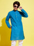 Vastramay Boy's Light Blue Cotton Kurta