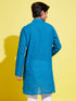 Vastramay Boy's Light Blue Cotton Kurta