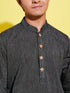 Vastramay Boy's Black Cotton Kurta