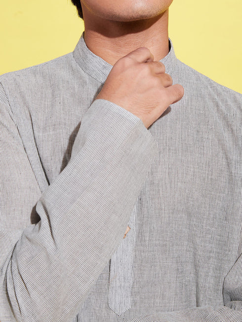 Vastramay Boy's Grey Cotton Kurta