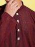 Vastramay Boy's Maroon Cotton Kurta