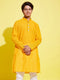 Vastramay Boy's Mustard Cotton Kurta