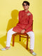 Vastramay Boy's Red Cotton Kurta
