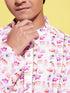 Vastramay Boy's White Base Multi Color Cotton Kurta