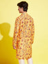 Vastramay Boy's Multicolor-Base-Mustard And Cream Kurta