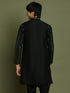 Vastramay Boys Black Mirror Work Viscose Kurta