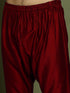 Vastramay Boys maroon Embroidered Vertical Mirror Work Kurta With Pyjama Set
