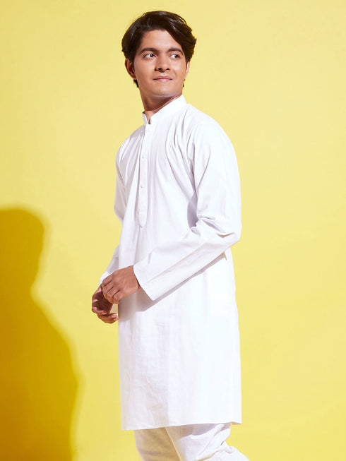 Vastramay Boy's White Cotton Kurta