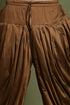 YUVA By VASTRAMAY Boys Beige And Coffee jacquard Sherwani Set