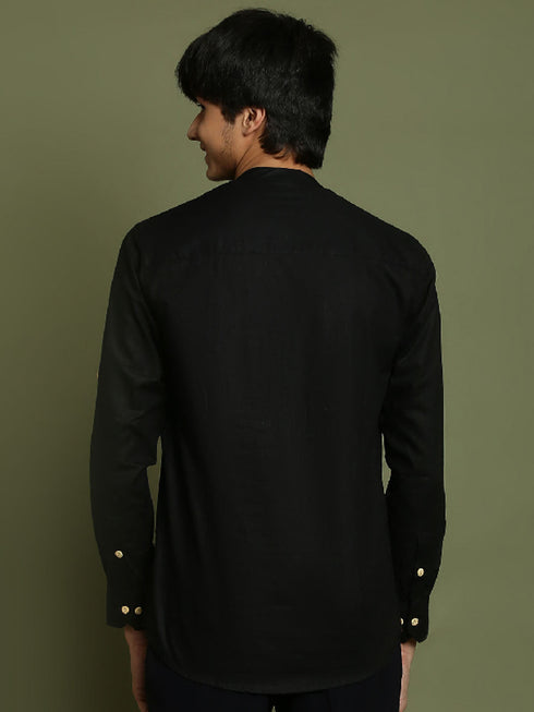 Vastramay Boys Black Short Kurta