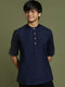 Vastramay Boys Navy Blue Short Kurta