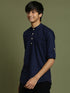 Vastramay Boys Navy Blue Short Kurta