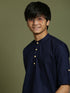 Vastramay Boys Navy Blue Short Kurta