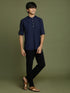 Vastramay Boys Navy Blue Short Kurta