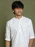 Vastramay Boys White Short Kurta
