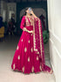 Ethenika Vachitra Silk Sequence Thread Embroidery Gown Set