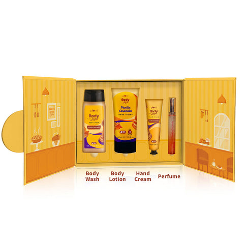 Plum Vanilla Caramello Bath Set