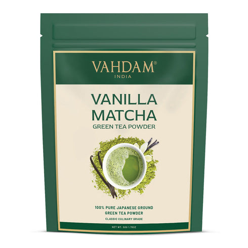 Vahdam Tea Vanilla Matcha Green Tea Powder