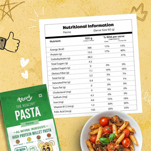 Troovy The Healthy Protein Millet Pasta | Penne