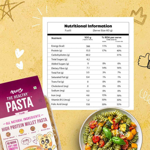 Troovy The Healthy Protein Millet Pasta | Fusilli