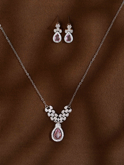 Zeraki Jewels Vanya Silver Necklace Set
