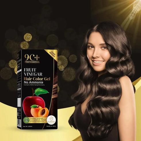 Corlin 9C+ Professional Fruit Vinegar Hair Color Gel (DARK BROWN)