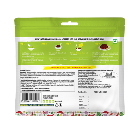 Keyafoods Veg Manchurian Masala 100g Multipack
