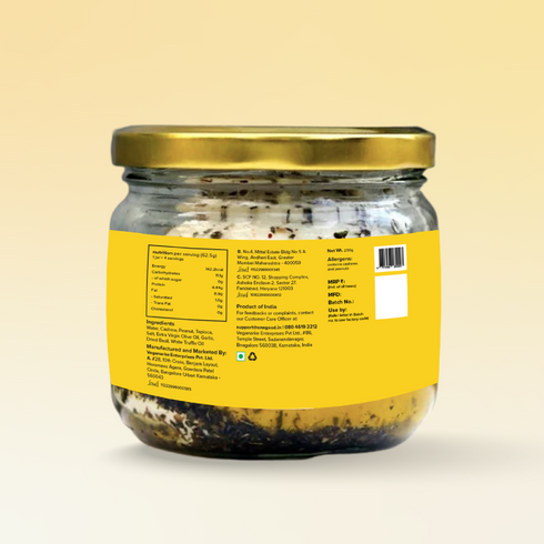 Nourish You Plant based mozzarella cheese - 250 gm | truffle | clean label | great taste | fresh