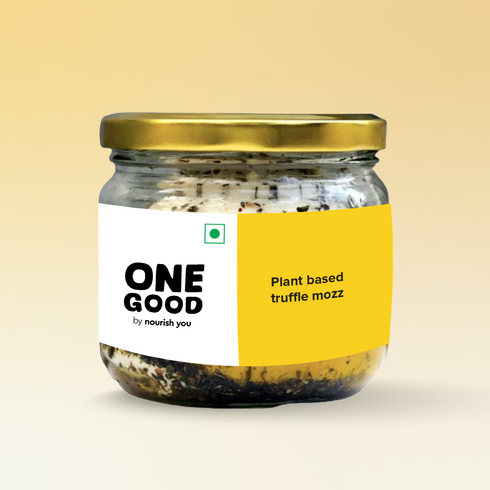 Nourish You Plant based mozzarella cheese - 250 gm | truffle | clean label | great taste | fresh