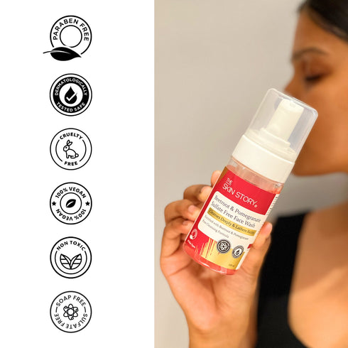 The Skin Story Beetroot & Pomegranate Foaming Face Wash – Sensitive Skin Formula