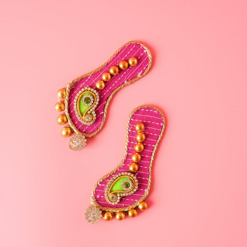 Samskara Home Vibrant Pink Lakshmi Feet