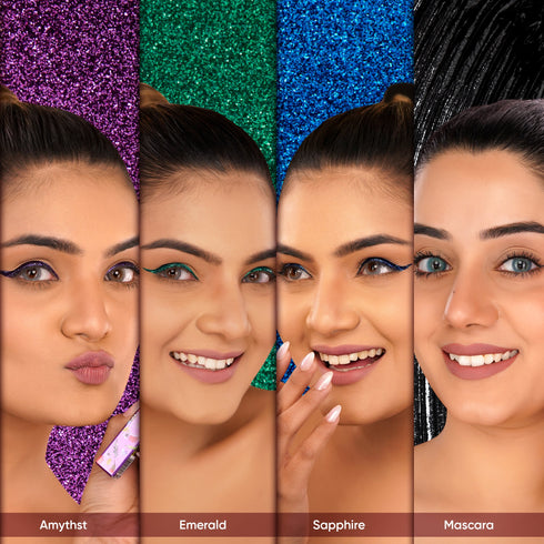 Parul Garg Beauty Vibrant Liner Trio & Mascara Pack