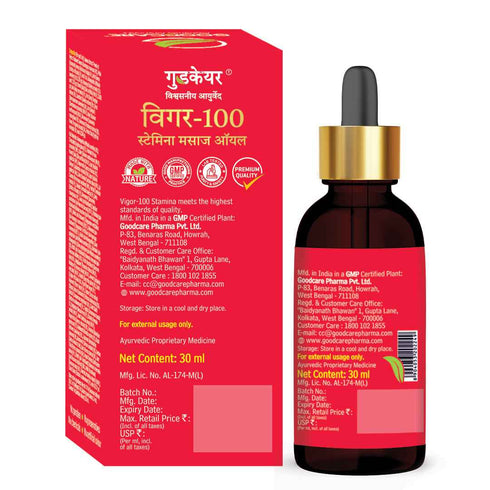 Goodcare Vigor-100 Stamina Combo Vitality Oil & Capsules for Strength & Endurance