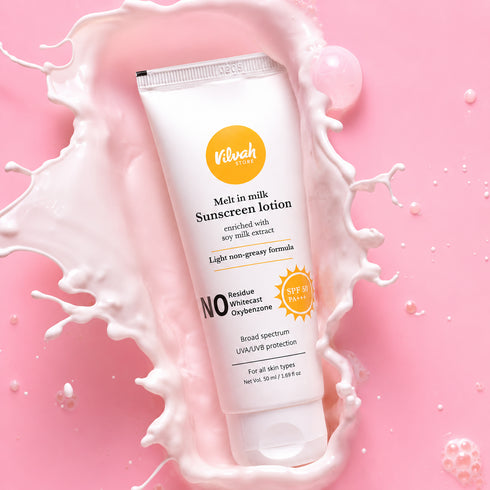 Vilvah Melt-In-Milk Sunscreen | SPF 50 PA+++ 60ml
