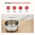 Vinod Doniv Titanium Triply Stainless Steel Milk Pan 14 cms Capacity 1.00 Liter