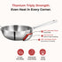Vinod Doniv Titanium Triply Stainless Steel Wok with Side Handle 28 cms Capacity 4.00 Liter