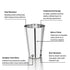 Vinod Stainless Steel Plain Glass Set of 6 350 ml Highest Grade Steel Rust Free Long Lasting and Durable Easy to Clean Dishwasher Safe