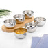 Vinod Stainless Steel Royal Hammered Bowl Set of 6 Pieces 100 ml High Grade Steel Scratch and Dent Resistant Dishwasher Safe No 5