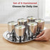 Vinod Stainless Steel Premium Hammered Glass Set of 6 300 ml with High Grade Stainless Steel Long Lasting and Durable Rust Free