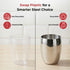 Vinod Stainless Steel Mango Glass Set of 6 300 ml with Highest Grade Steel Mirror Finish Rust Free Strong and Tough Dishwasher Safe