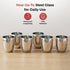 Vinod Stainless Steel Mango Glass Set of 6 300 ml with Highest Grade Steel Mirror Finish Rust Free Strong and Tough Dishwasher Safe