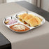 Vinod Stainless Steel 3 Compartment Plate with Round Edges Pav Bhaji Plates Idli Sambhar Breakfast Plate Lunch Dinner Plate Pack of 2