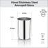 Vinod Stainless Steel Amrapali Glass Set of 6 250 ml with Highest Grade Steel Mirror Finish Strong and Tough Dishwasher Safe and Rust Free