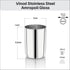 Vinod Stainless Steel Amrapali Glass Set of 6 300 ml with Highest grade Steel Mirror Finish Easy to Clean Rust Free and Dishwasher Safe