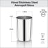 Vinod Stainless Steel Amrapali Glass Set of 6 350 ml with Highest Grade Steel Mirror Finish Easy to Clean Rust Free and Dishwasher Safe