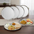 Vinod Stainless Steel Bangla Bogi Plate Lunch Plate Dinner Plate Set of 6 29 cm High Grade Stainless Steel Mirror Finish Rust Free