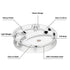 Vinod Stainless Steel Bhojan Thali 4 Compartment Lunch and Dinner Plate High Grade Stainless Steel Mirror Finish Set of 2 Piece No 14