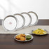 Vinod Stainless Steel China Dish Set of 6 17.5 cm Serving Dish Salad Plate Snack Plate Highest Stainless Steel Mirror Finish Rust Free