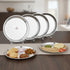 Vinod Stainless Steel China Plate Set of 6 28 cm Lunch and Dinner Plate Highest Quality Stainless Steel Mirror Finish Rust Free