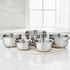 Vinod Stainless Steel Claro Hammered Tope Patila Set of 5 Capacity 900 ml 1.8 Liter 3 Liter 4.6 Liter and 6.3 Liter